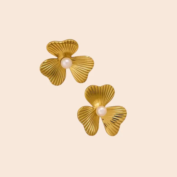 Gold_Plated_Three_Petal_Earring