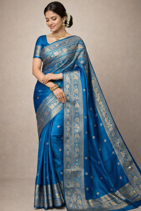 Blue_Silk_Saree_For_Women