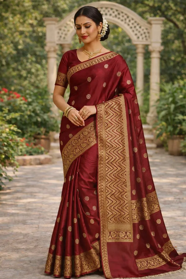 Maroon_Silk_Saree_For_Women