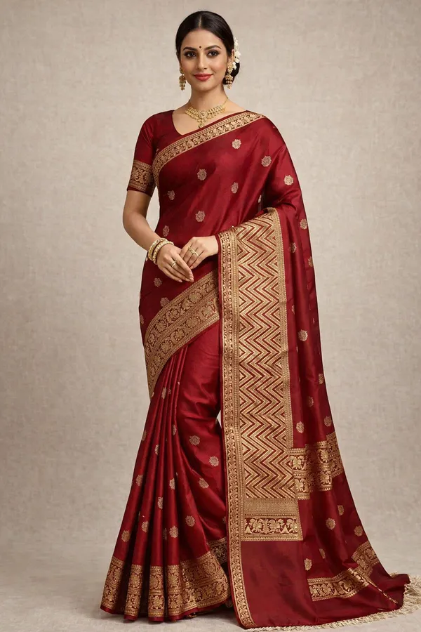 Maroon_Silk_Saree_For_Women