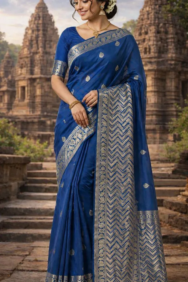 Blue_Silk_Saree_For_Women