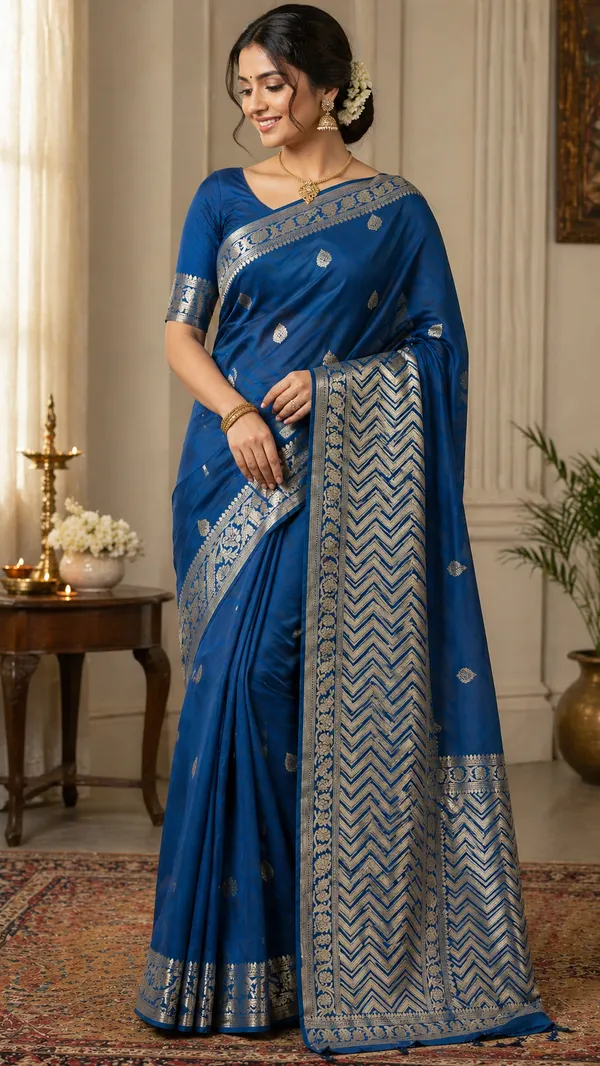 Blue_Silk_Saree_For_Women