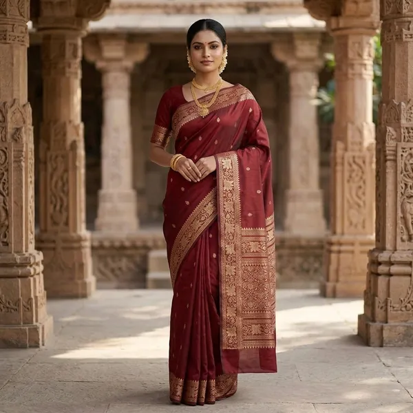Maroon_Silk_Saree_For_Women