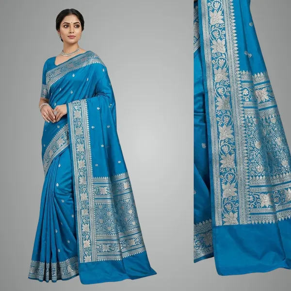 Blue_Silk_Saree_For_Women