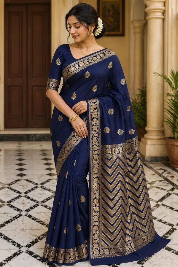 Blue_Silk_Saree_For_Women