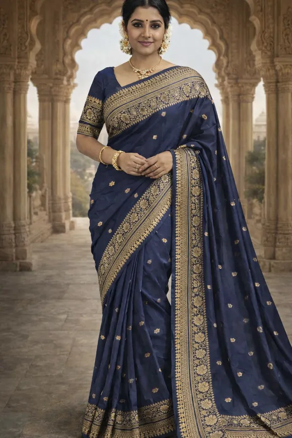 Navy_Blue_Silk_Saree_For_Women