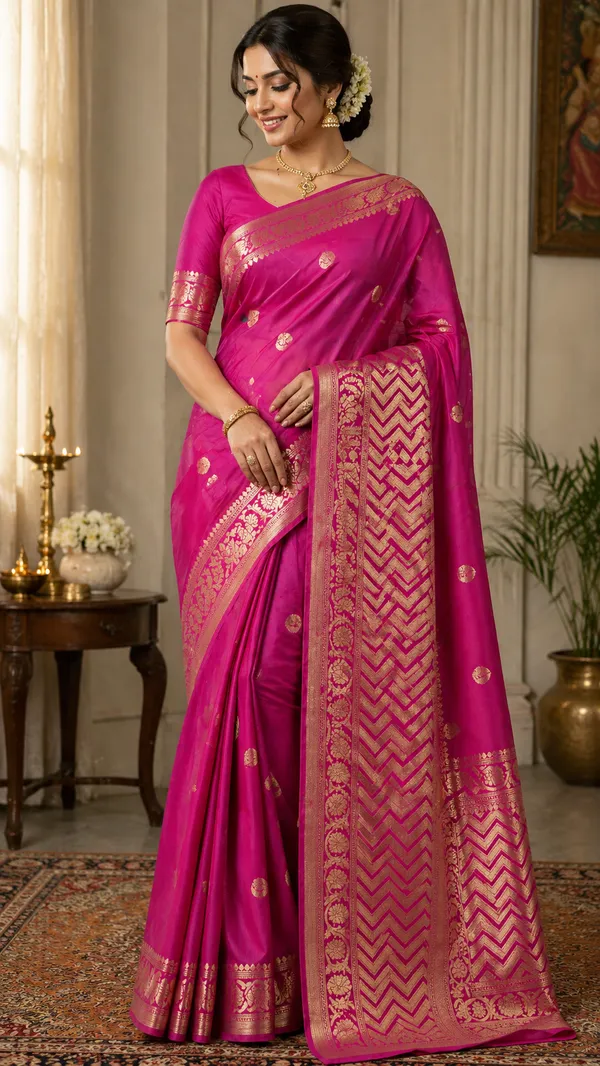 Magenta_Pink_Silk_Saree_For_Women