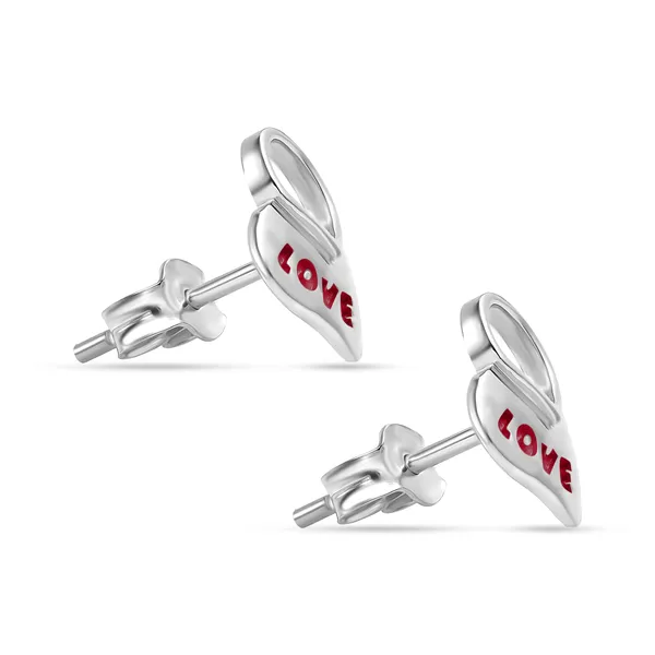 925_Silver_Heart_Earrings_With_Red_Love_Engraving_With_Red_Enamel