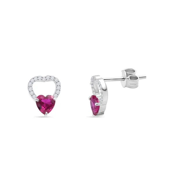 925_Silver_Heart_Earrings_With_Ruby_Red_Cz_Tone_And_Cz_Halo