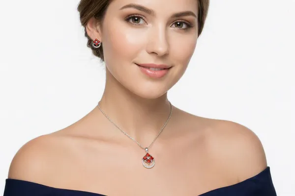 925_Sterling_Silver_Red_Princess-Cut_Stone_Earrings_and_Pendant_Necklace_Set_for_Women