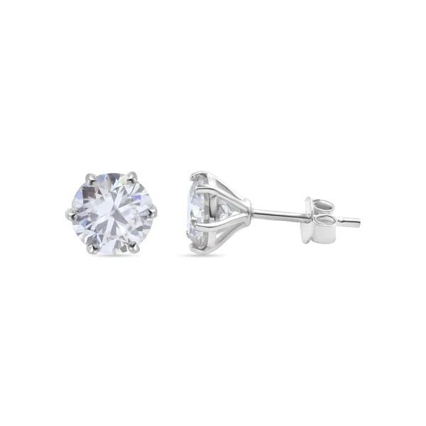 925_Silver_Stud_Earrings_With_White_Zircon_Stones