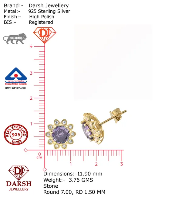 925_Sterling_Silver_Blue_Sapphire_Cz_Halo_And_Drop_Earrings_Elegant_Gold_Plated_Designer_Jewelry_Wedding,_Anniversary,_Valentines_And_Birthday_Gift