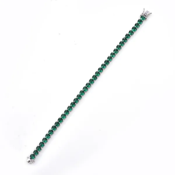 925_Sterling_Silver_Green_Emerald_CZ_Heart_Bracelet_Rhodium_Plated_925_Silver_Handmade_Bracelet_Jewelry_Gift_for_Her_Minimalist_Jewelry