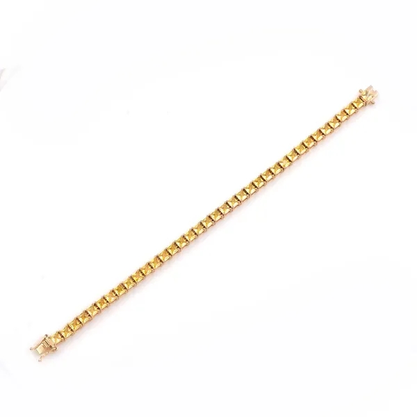 925_Sterling_Silver_Champagne_CZ_Squire_Bracelet_925_Silver_bracelet_Gold_Plated_Handmade_Jewelry_Gift_For_Women_Minimalist_Jewelry