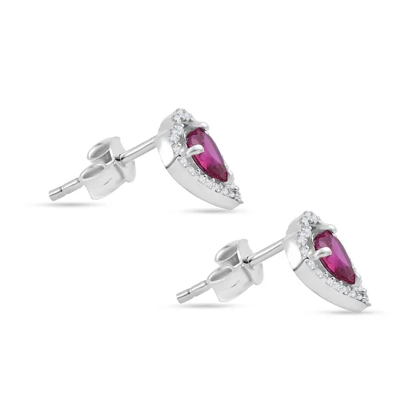 925_Silver_Heart_Stud_Earrings_With_Ruby_Red_Gemstone_And_Halo_Design