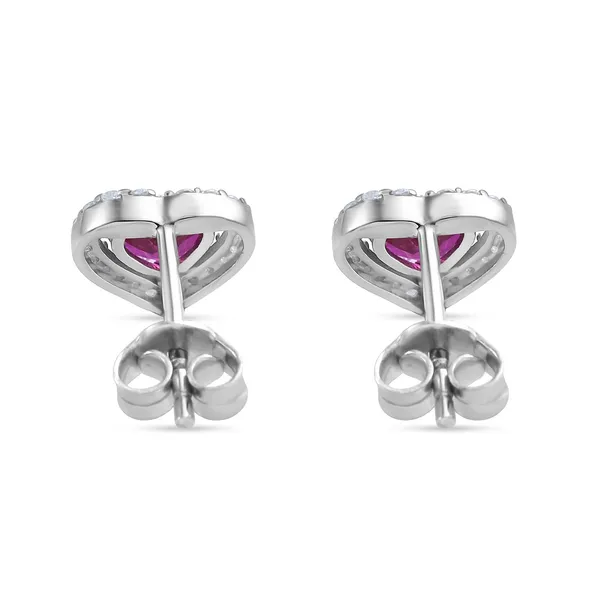925_Silver_Heart_Stud_Earrings_With_Ruby_Red_Gemstone_And_Halo_Design