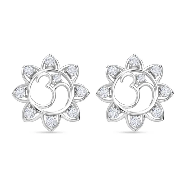 925_Silver_Om_Floral_Earrings_With_Clear_Gemstone_Accents