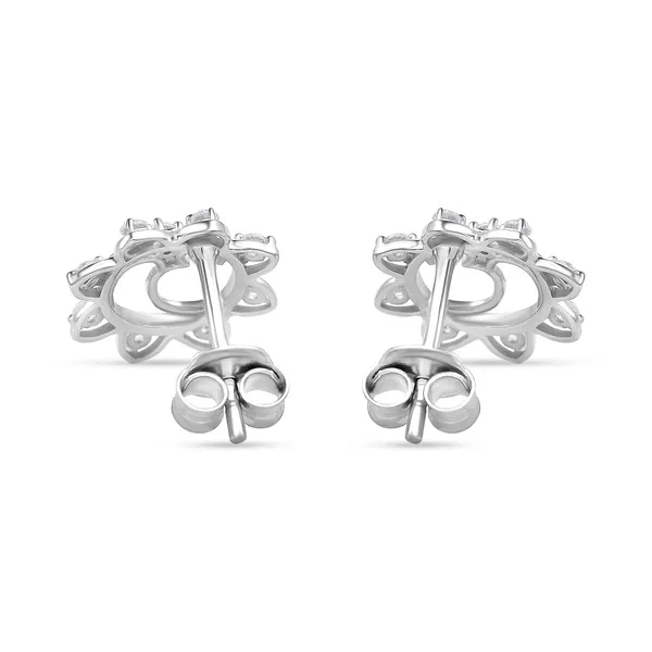 925_Silver_Om_Floral_Earrings_With_Clear_Gemstone_Accents
