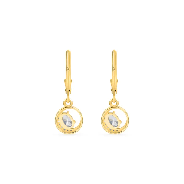 __925_Sterling_Silver_Gold_Plated_Drop_Earrings_With_Aaa_Cubic_Zirconia_For_Girls_Dengle_Earrings,_Ocations_And_Daily_Weare_Tradisional_Look_Earrings,_Goldgold_Plated