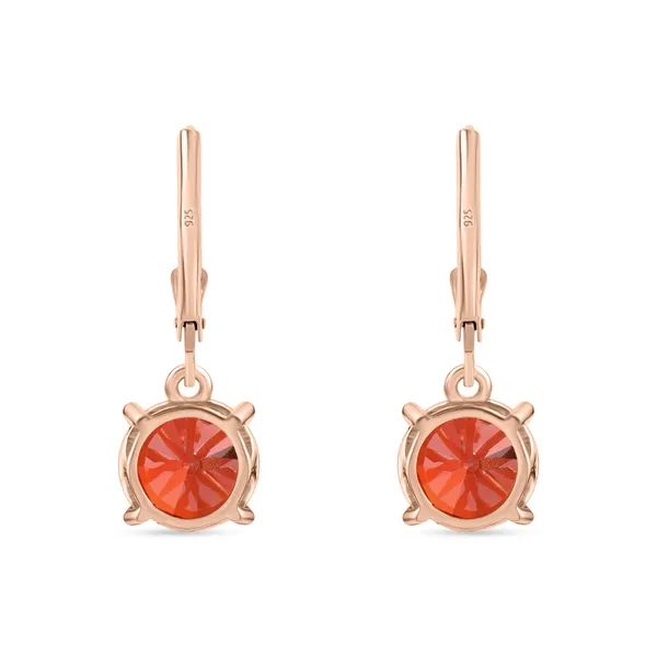 925_Sterling_Silver_Solitaire_Earrings_Red_Ruby_CZ_Stones_Rose_Gold_Plated__Beautiful_925_Silver_Drop_Earrings