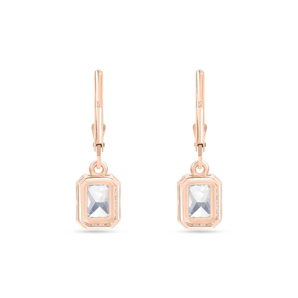 925_Silver_White_Cz_Solitaire_Drop_Earrings_With_Rose_Gold_Plating__Beautiful_Party_Wear_Drop_Earrings