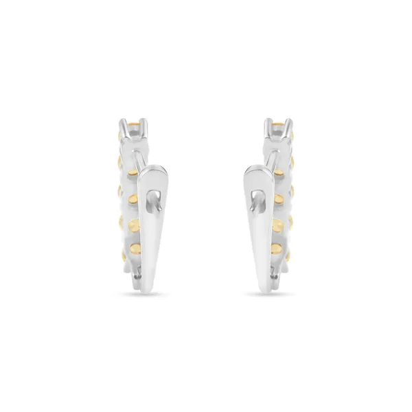 925_Silver_Goldcz_Hoop_Earrings_With_Gold_Plating