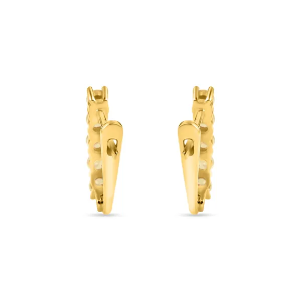 925_Silver_Goldcz_Hoop_Earrings_With_Gold_Plating