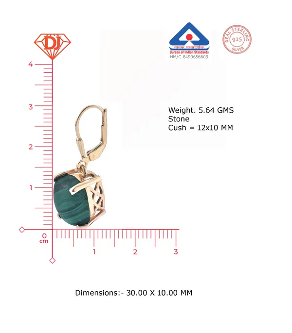 925_Sterling_Silver_Lapis_Lazuli_Dangle_Earrings_With_Rose_Gold_Plating_For_Women_And_Grils