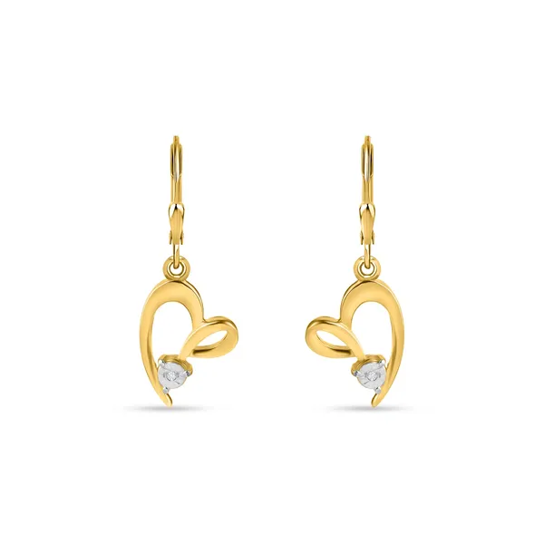 925_Silver_Miracle_Plate_Heart_Drop_Earrings_With_Gold_Plating_For_Women