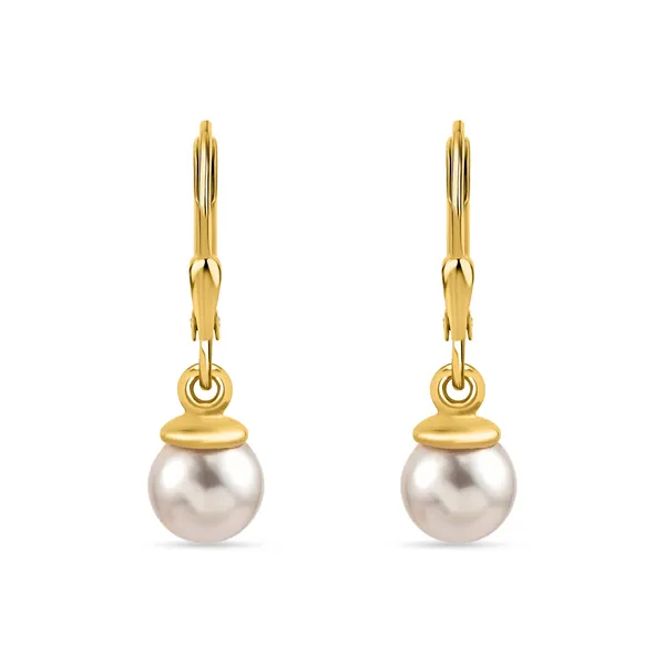 925_Sterling_Silver_Natural_Pearl_Earrings_|_Designer_Dangle_Earrings_with_0.5_Micron_Yellow_Gold_Plating_Beautiful_Gift_for_her_BIS_Registered
