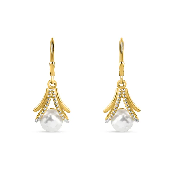 925_Sterling_Silver_Natural_Pearl_Earrings_daily_weare|tradisional_look_earrings_Designer_Dangle_Earrings_with_0.5_Micron_Yellow_Gold_Plating_Gift_for_her_BIS_Registered