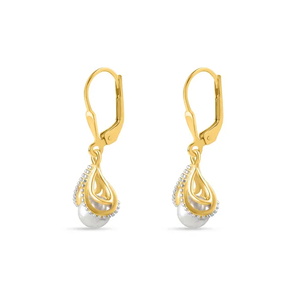 925_Sterling_Silver_Natural_Pearl_Earrings_daily_weare|tradisional_look_earrings_Designer_Dangle_Earrings_with_0.5_Micron_Yellow_Gold_Plating_Gift_for_her_BIS_Registered