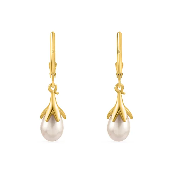 925_Sterling_Silver_Natural_Pearl_Drop_Earrings__Designer_Dangle_Earrings_With_0.5_Micron_Gold_Plating