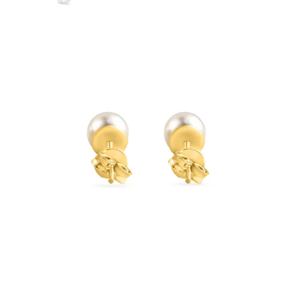 925_Sterling_Silver_Natural_Pearl_Stud_Earrings__Elegant_Gold_Plated_Earrings__Wedding_And_Valentines_Gift