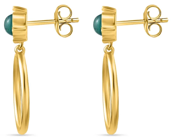 925_Sterling_Silver_Green_Onyx_Designer_Earrings_Elegant_Gold_Plated_Hoop_Earrings_Wedding_And_Valentines_Gift