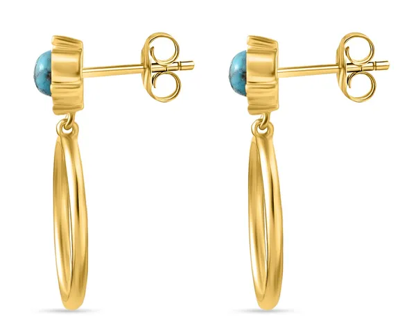 925_Sterling_Silverturquise_Designer_Earrings_Elegant_Gold_Plated_Hoop_Earrings_Wedding_And_Valentines_Gift