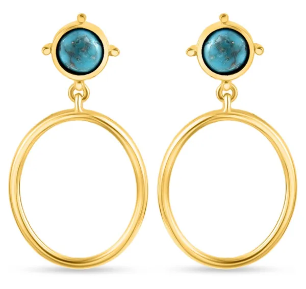 925_Sterling_Silverturquise_Designer_Earrings_Elegant_Gold_Plated_Hoop_Earrings_Wedding_And_Valentines_Gift