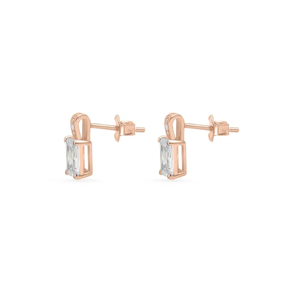 925_Sterling_Silver_White_Cz_Octagon_Solitaire_Earrings_Elegant_Rose_Gold_Plated_Studs_Wedding_And_Valentines_Gift
