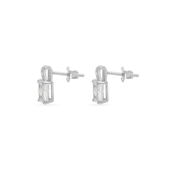 925_Sterling_Silver_White_CZ_Octagon_Solitaire_Earrings__Elegant_Studs__Wedding_&_Valentine�s_Gift