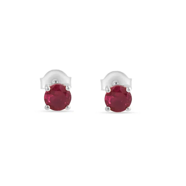 925_Sterling_Silver_Ruby_Cz_Solitaire_Earrings_Elegant_5_Mm_Round_Studs_Jewelry_Perfect_Gift_For_Women_Gift