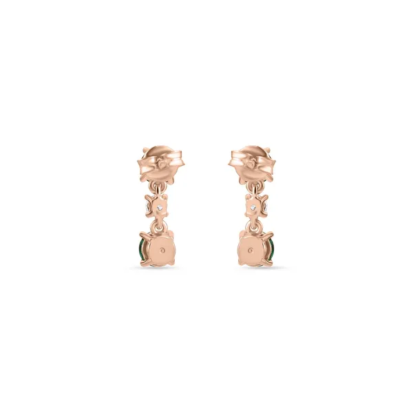 925_Sterling_Silver_Green_Emerald_Cz_Dangle_Earrings_Elegant_Rose_Gold_Plated_Jewelry_Wedding_And_Valentines_Gift