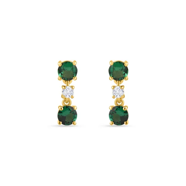 925_Sterling_Silver_Green_Emerald_Cz_Dangle_Earrings_Elegant_Gold_And_Rhodium_Plated_Jewelry_Wedding_And_Valentines_Gift