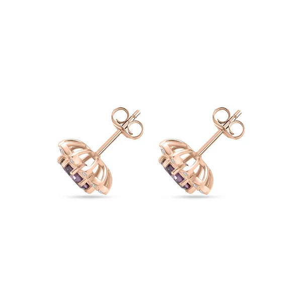 925_Sterling_Silver_Blue_Sapphire_Cz_Halo_And_Drop_Earrings_Elegant_Rose_Gold_Plated_Designer_Jewelry_Wedding,_Anniversary,_Valentines_And_Birthday_Gift