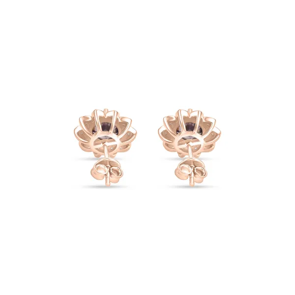 925_Sterling_Silver_Blue_Sapphire_Cz_Halo_And_Drop_Earrings_Elegant_Rose_Gold_Plated_Designer_Jewelry_Wedding,_Anniversary,_Valentines_And_Birthday_Gift