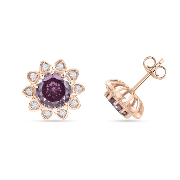 925_Sterling_Silver_Blue_Sapphire_Cz_Halo_And_Drop_Earrings_Elegant_Rose_Gold_Plated_Designer_Jewelry_Wedding,_Anniversary,_Valentines_And_Birthday_Gift