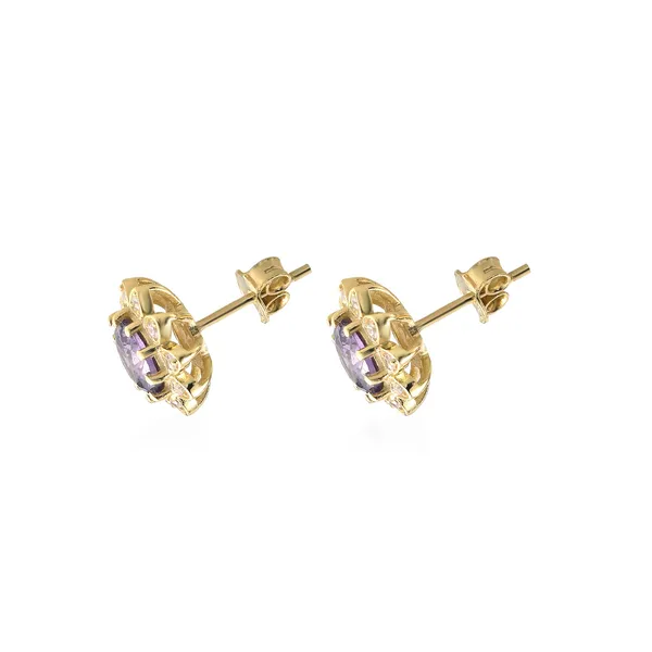 925_Sterling_Silver_Blue_Sapphire_Cz_Halo_And_Drop_Earrings_Elegant_Gold_Plated_Designer_Jewelry_Wedding,_Anniversary,_Valentines_And_Birthday_Gift