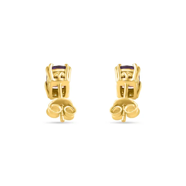925_Silver_Blue_Sapphire_Cz_Solitaire_Stud_Earrings__0.5_Micron_Gold_Plated__Bis_Hallmarked__Elegant_Gifts_For_Women_And_Girls