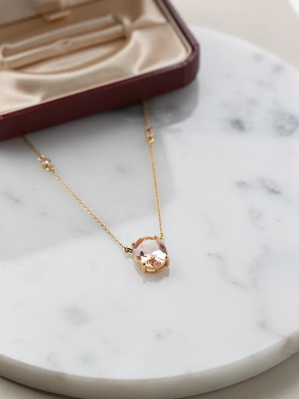 925_Silver_Pink_Cz_Solitaire_Necklace_With_Chain__Elegant_Pendant_Design__Suitable_For_Women_And_Girls__Occasion_Wear_Jewelry_Goldgold_Plated