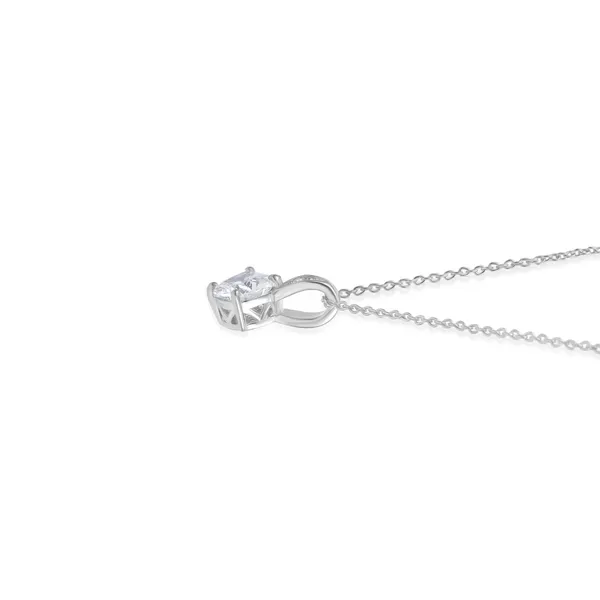 925_Sterling_Silver_White_Cz_Solitaire_Pendant_Necklace_For_Women__Rhodium_Plated__Elegant_Necklace__Elegant_Jewellery_Gift