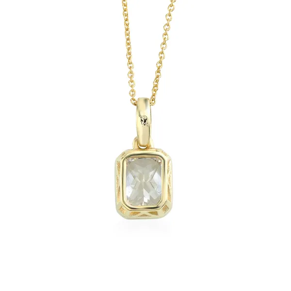 925_Sterling_Gold_White_Cz_Solitaire_Pendant_Necklace_For_Women__Gold_Plated_Solitaire_Necklace_With_Chain__Wedding,_Anniversary_And_Valentine_Gift_6_Months_Warranty_Product_And_Plating